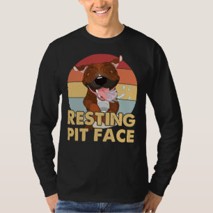 Camiseta Canina Pitbull Vintage Pit Face