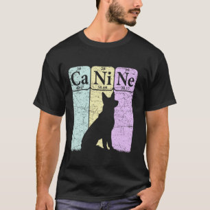 Camiseta Canine Dog Elementos de Mesa Periódicos Pastel Dog