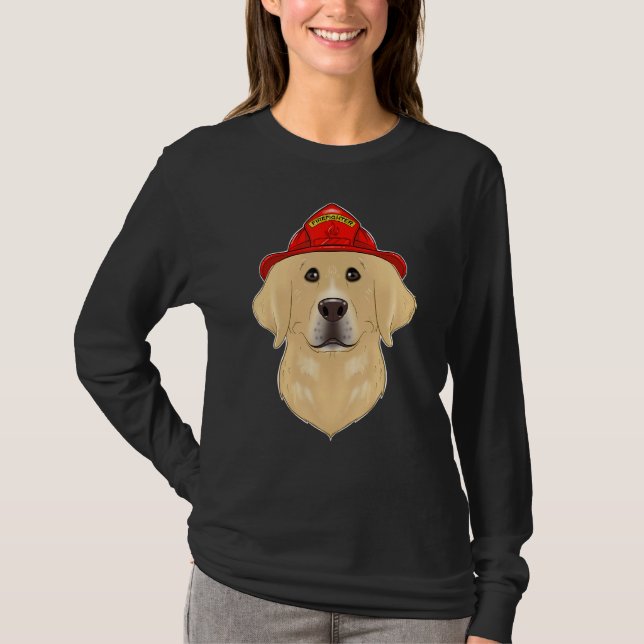 Camiseta Canine Handler I Fireman Dog I Bombeiro Labrado (Frente)