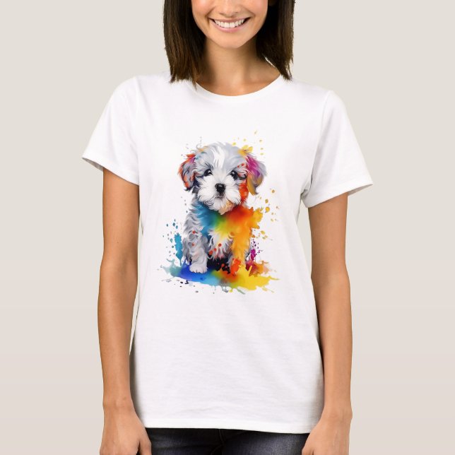Camiseta Canine Splash, dulce perrito (Frente)