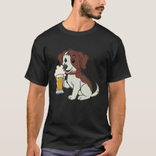 Camiseta Canino de Cerveja, Manilha, Cão de Cerveja, Ilustr