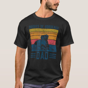 Camiseta Caninos De Bordeaux Pai Vintage Dogues De Borde