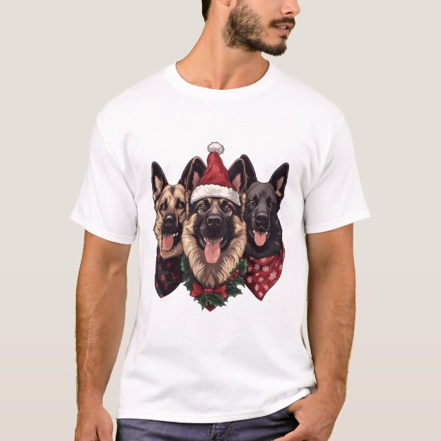 Camiseta Caninos de German shepherd de Natal (Frente)