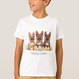 Camiseta Caninos do German shepherd do felz pascoa