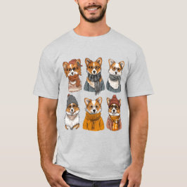 Camiseta Caninos Motivos de Welsh Corgi
