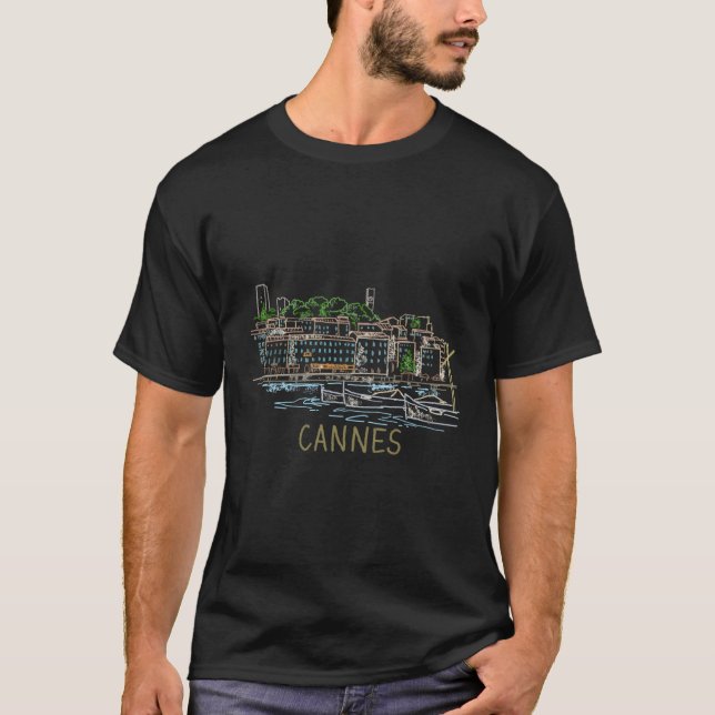 Camiseta Cannes France Drawn - Mão (Frente)