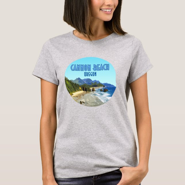 Camiseta Cannon Beach Oregon Coast Vintage (Frente)