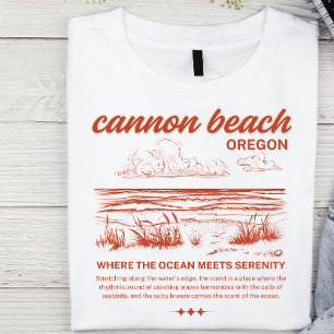Camiseta Cannon Beach Oregon Vintage Coastal Graphic