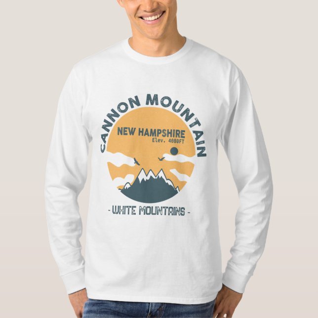 Camiseta Cannon Mountain New Hampshire - Retro Vintage (Frente)