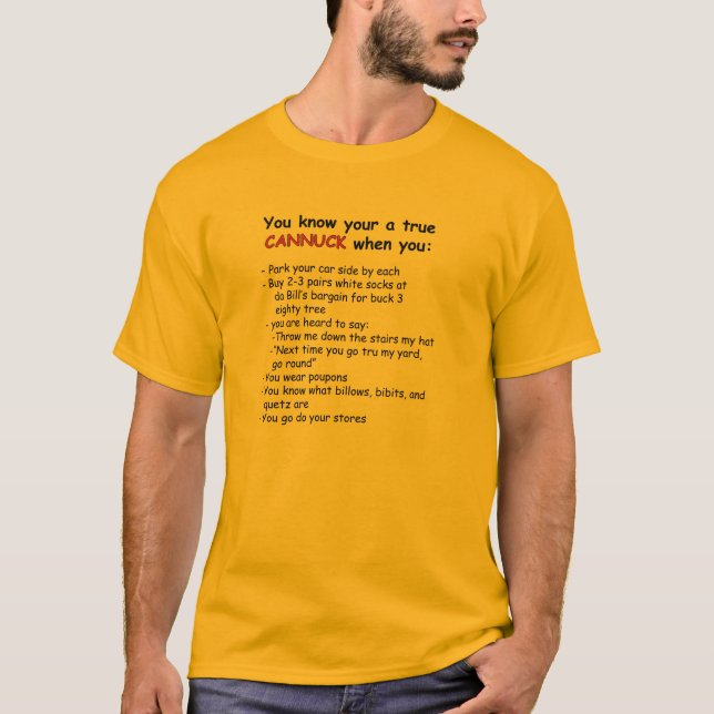 Camiseta Cannuck verdadeiro (Frente)