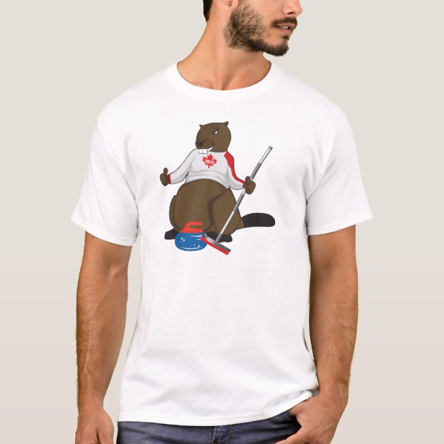 Camiseta Cano principal de ondulação do castor de Canadá (Frente)