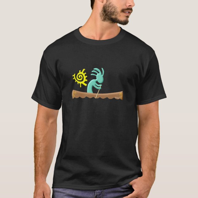 Camiseta Canoa do nativo americano de Kokopelli (Frente)