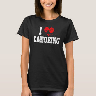 Camiseta Canoagem Canoagem Vintage I Love Canoeing