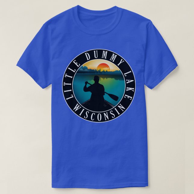 Camiseta Canoagem de Little Dummy Lake Wisconsin (Frente do Design)