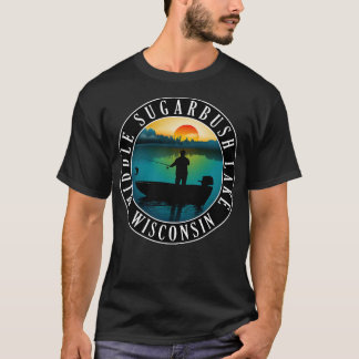 Camiseta Canoagem do Lago do Meio Sugarbush em Wisconsin