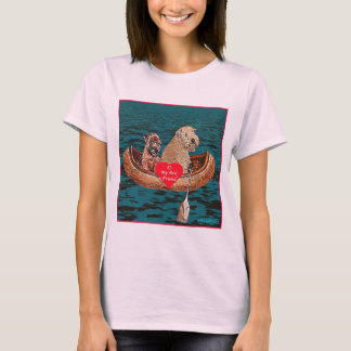 Camiseta Canoagem Noturna com Melhor Amigo