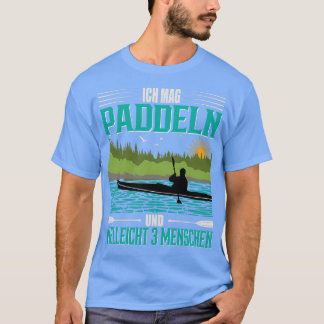 Camiseta Canoe Kayak Eu gosto de remar e três pessoas