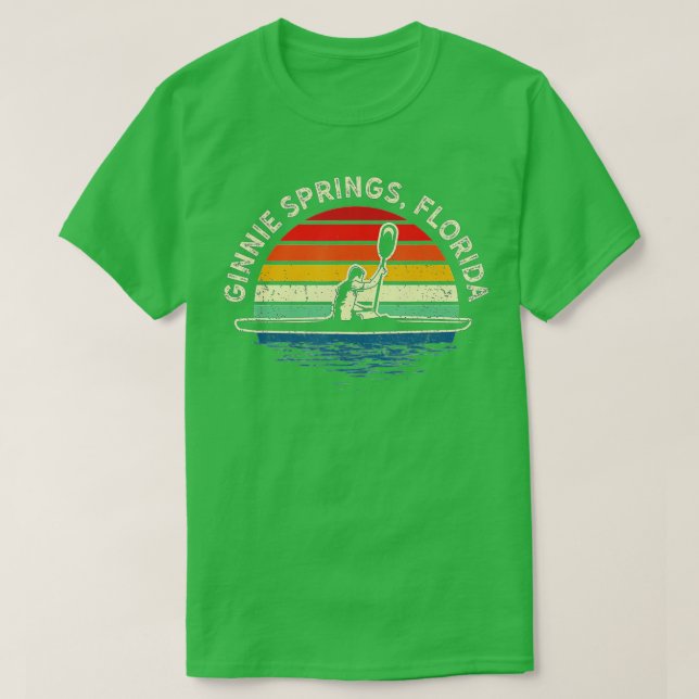 Camiseta Canoeing Ginnie Primavera Flórida River Canoe Love (Frente do Design)