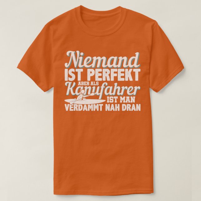 Camiseta Canoísta Perfeito Kayak Watersport (Frente do Design)