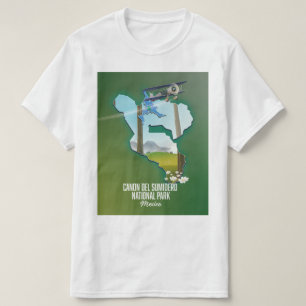 Camiseta Canon del Sumidero, mapa do méxico