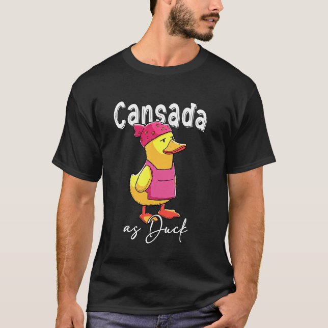 Camiseta Cansada como Pato Mãe Latina Engraçada (Frente)