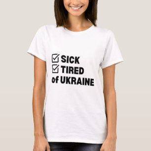 Camiseta Cansada e Farta Ucrânia