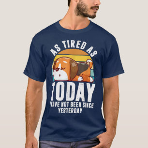 Camiseta Cansado Engraçado Dito Preguiçoso Corgi Pet Animal