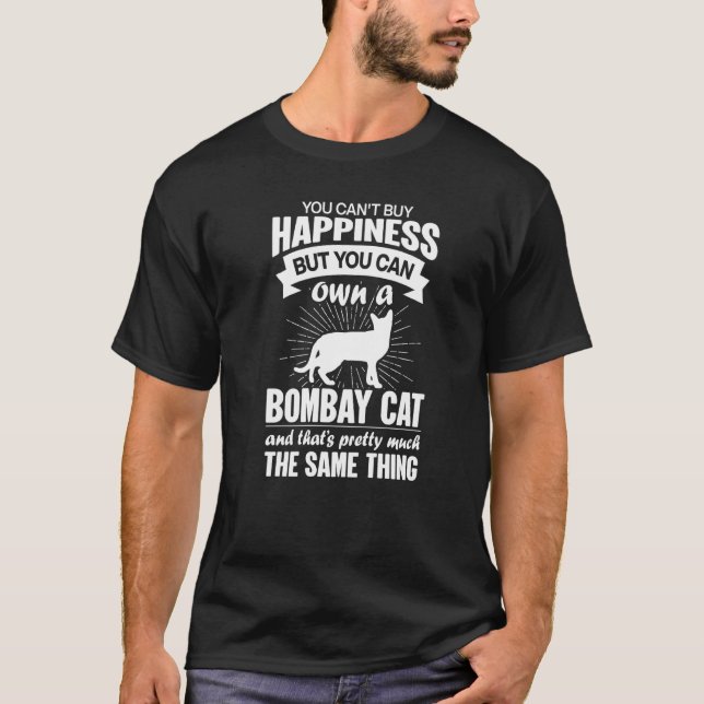 Camiseta Can't Buy Happiness But Can Buy A Bombay Cat  1 (Frente)