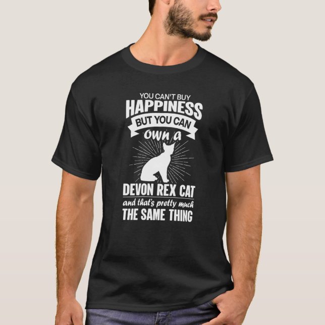 Camiseta Can't Buy Happiness But Can Buy A Devon Rex Cat  1 (Frente)