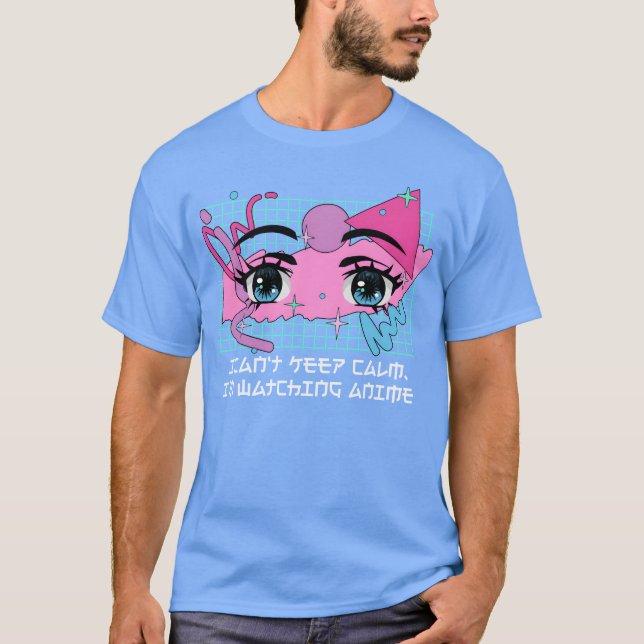 Camiseta Cant Keep Calm Watching Anime Funny Anime Lover Hu (Frente)