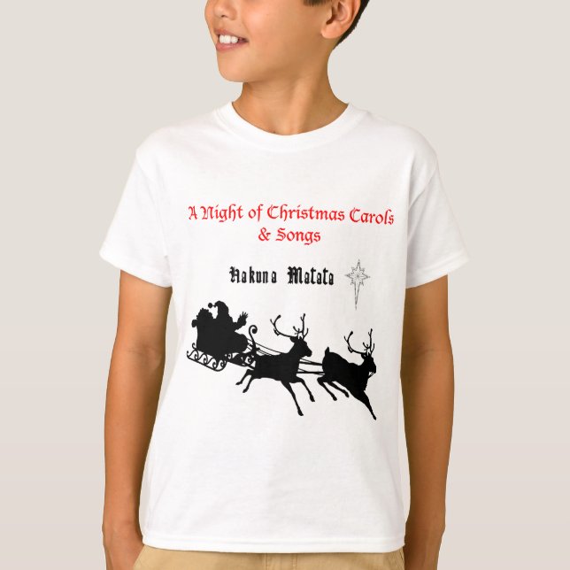 Camiseta Cantando ao longo do Natal - Caróis e Alegria Fest (Frente)
