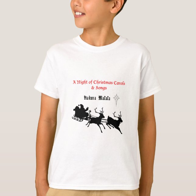 Camiseta Cantando ao longo do Natal - Caróis e Alegria Fest (Frente)