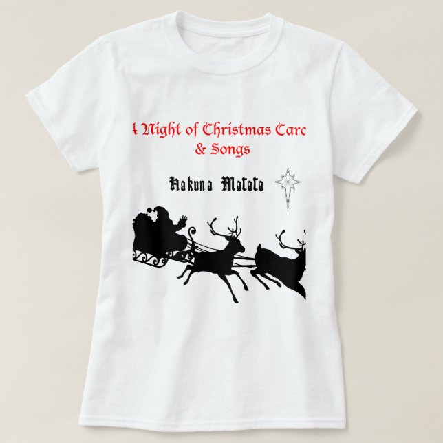Camiseta Cantando ao longo do Natal - Caróis e Alegria Fest (Frente do Design)