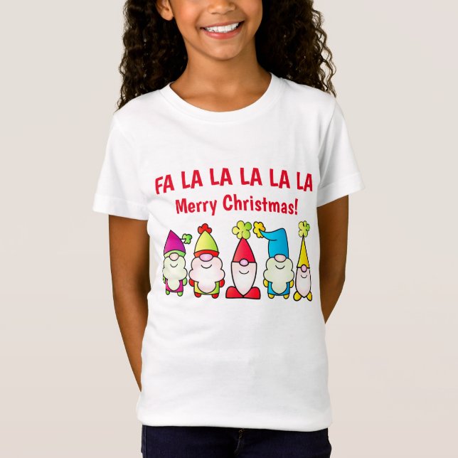 Camiseta Cantando Elves de Natal (Frente)