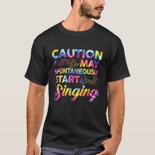 Camiseta Cantando Engraçado Música Coluna Adormecida Chave 
