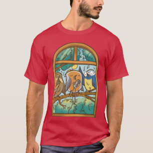 Camiseta Cantando família de aves