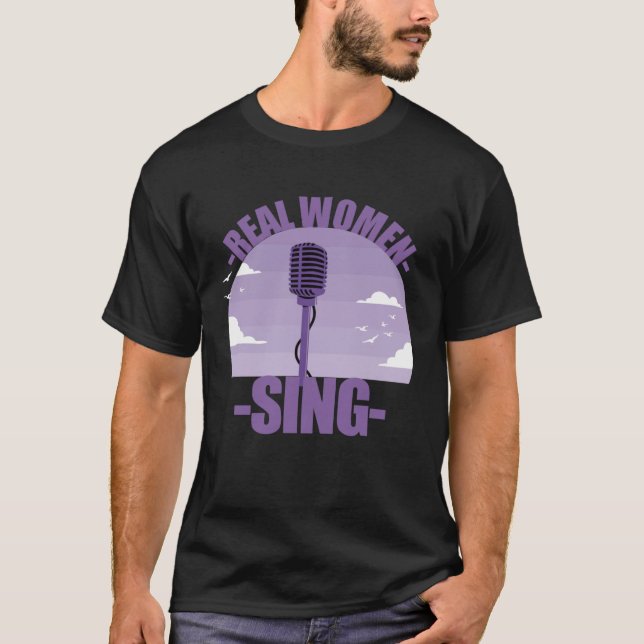 Camiseta Cantando Microfone De Meninas Cantoras (Frente)