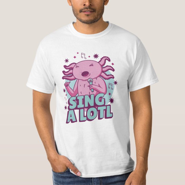 Camiseta Cantando muito Axolotl (Frente)