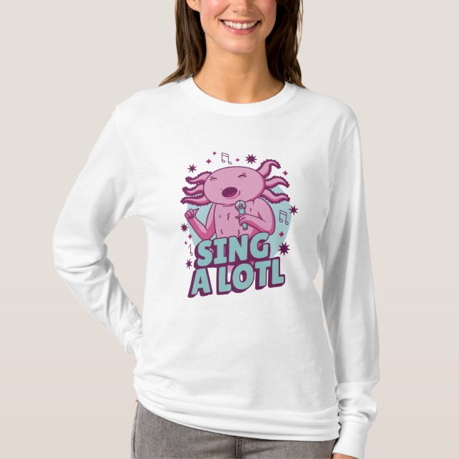 Camiseta Cantando muito Axolotl (Frente)