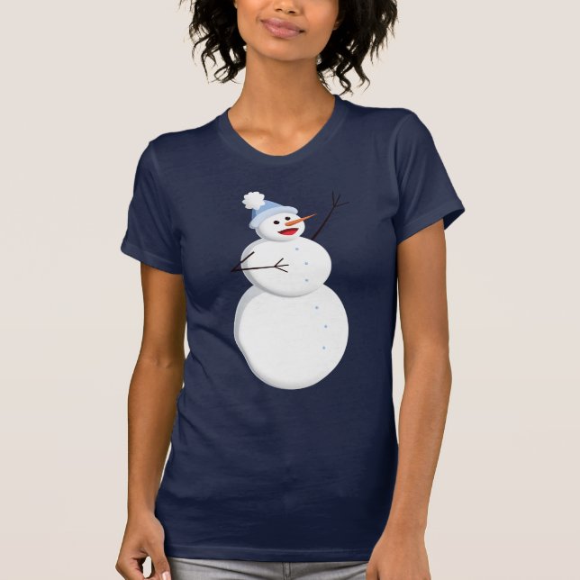 Camiseta Cantando Snowman Feliz (Frente)