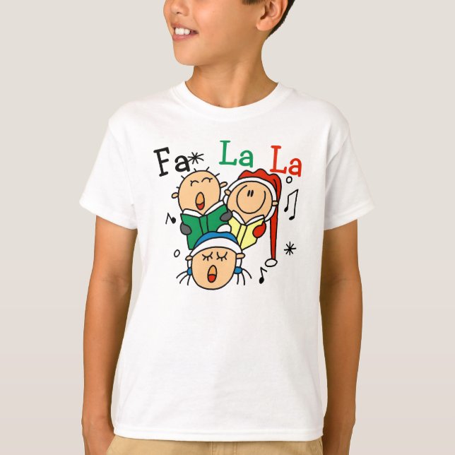 Camiseta Cantando T-shirt dos Carols de Natal (Frente)