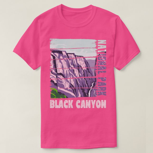 Camiseta Cantão Negro do Parque Nacional Gunnison (Frente do Design)