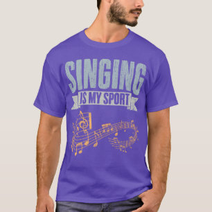 Camiseta Cantar Retrô É Meu Esporte Para Vocalista de Banda