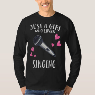 Camiseta Cante Apenas Uma Menina Que Adora Cantar