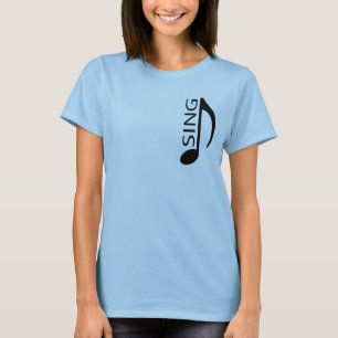 Camiseta Cante o t-shirt da nota da música