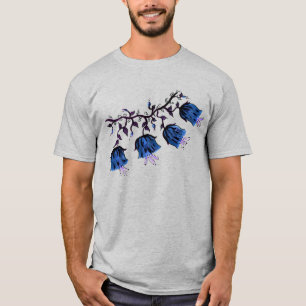 Camiseta Canterbury Bells Azuis nas Flores de Vinha