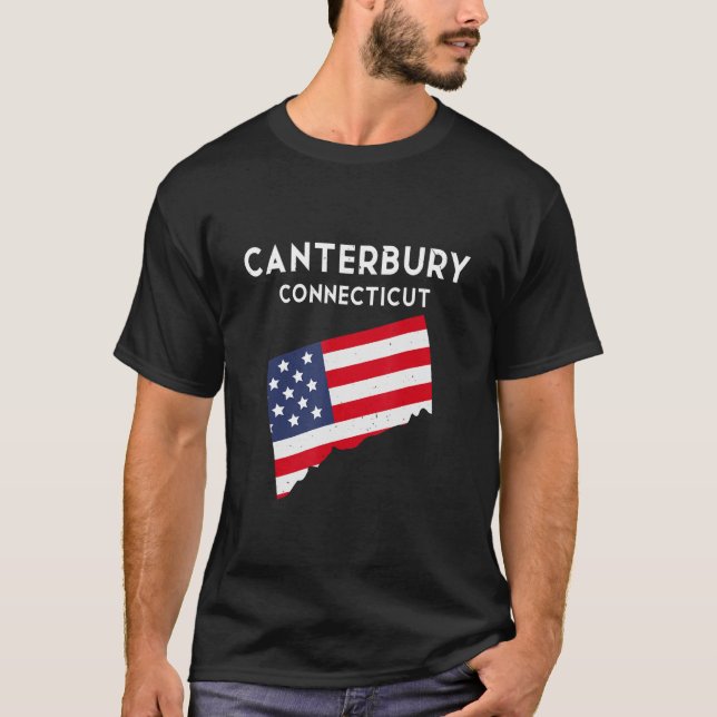 Camiseta Canterbury Connecticut EUA Estado América Viagem C (Frente)