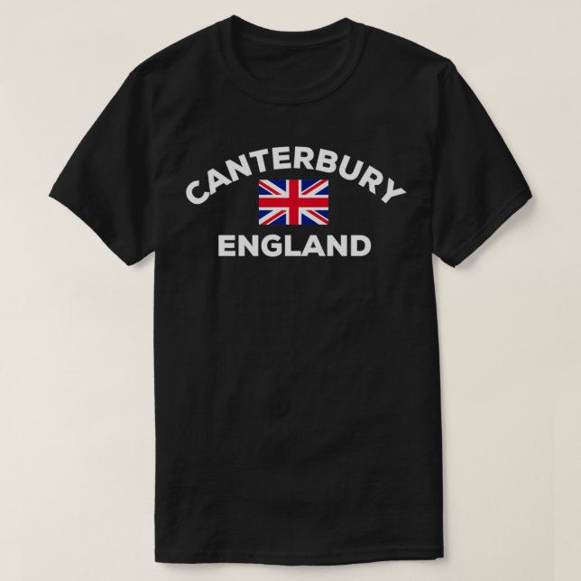 Camiseta Canterbury England Reino Unido União da Cidade do  (Frente do Design)
