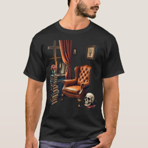 Camiseta Cantinho de Leitura Dark Academia Livros Antigos V