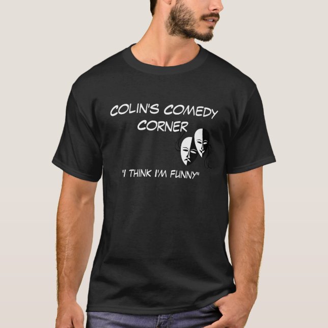 Camiseta Canto da comédia de Colin (Frente)